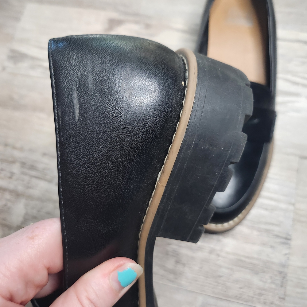 DV by Dolce Vita Black Leather Loafers for Women - Picture 6 of 12